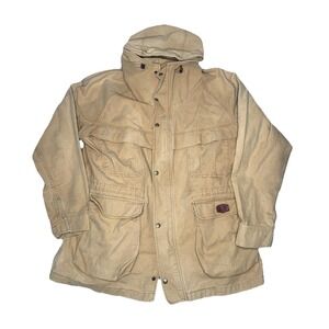 VTG Woolrich Jacket Men's XL Blanket Lined Canvas Barn Chore Coat USA Made Aztec